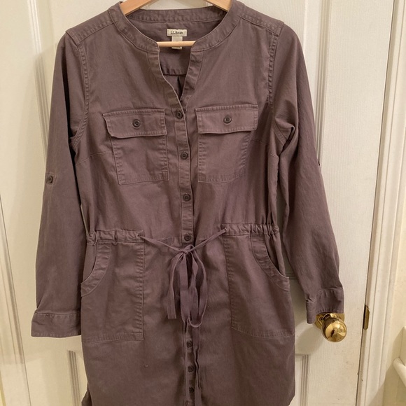 L L Bean cotton / Tencel shirt dress, size S - Picture 2 of 5